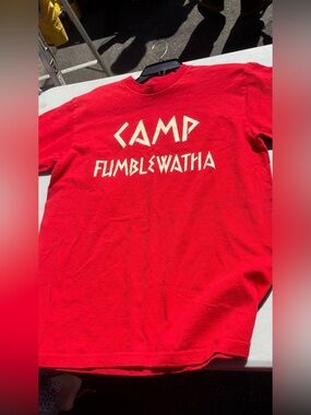 Red CAMP Fumblewathia Graphic Tee Pro Club red tshirt size L